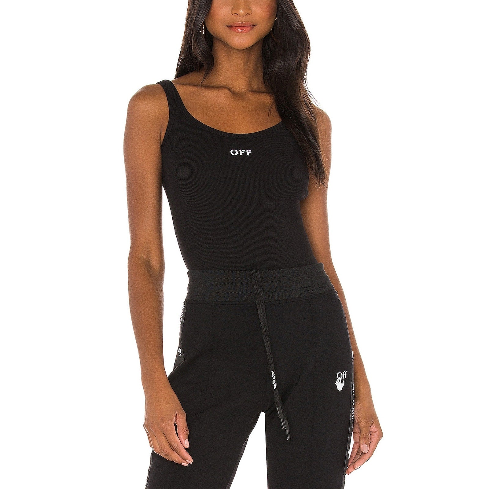 Off-White 'Rib' Black Tank Top Size 38