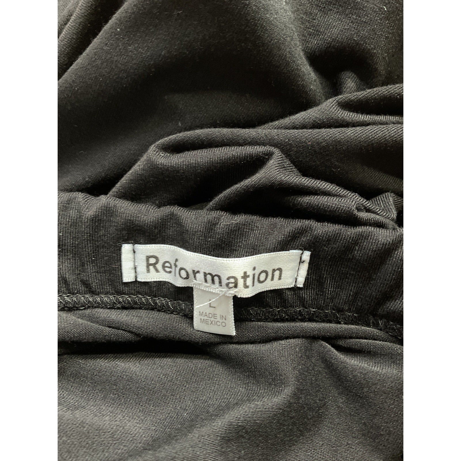 Reformation 'Adalynn' Black Knit Two Piece Size L