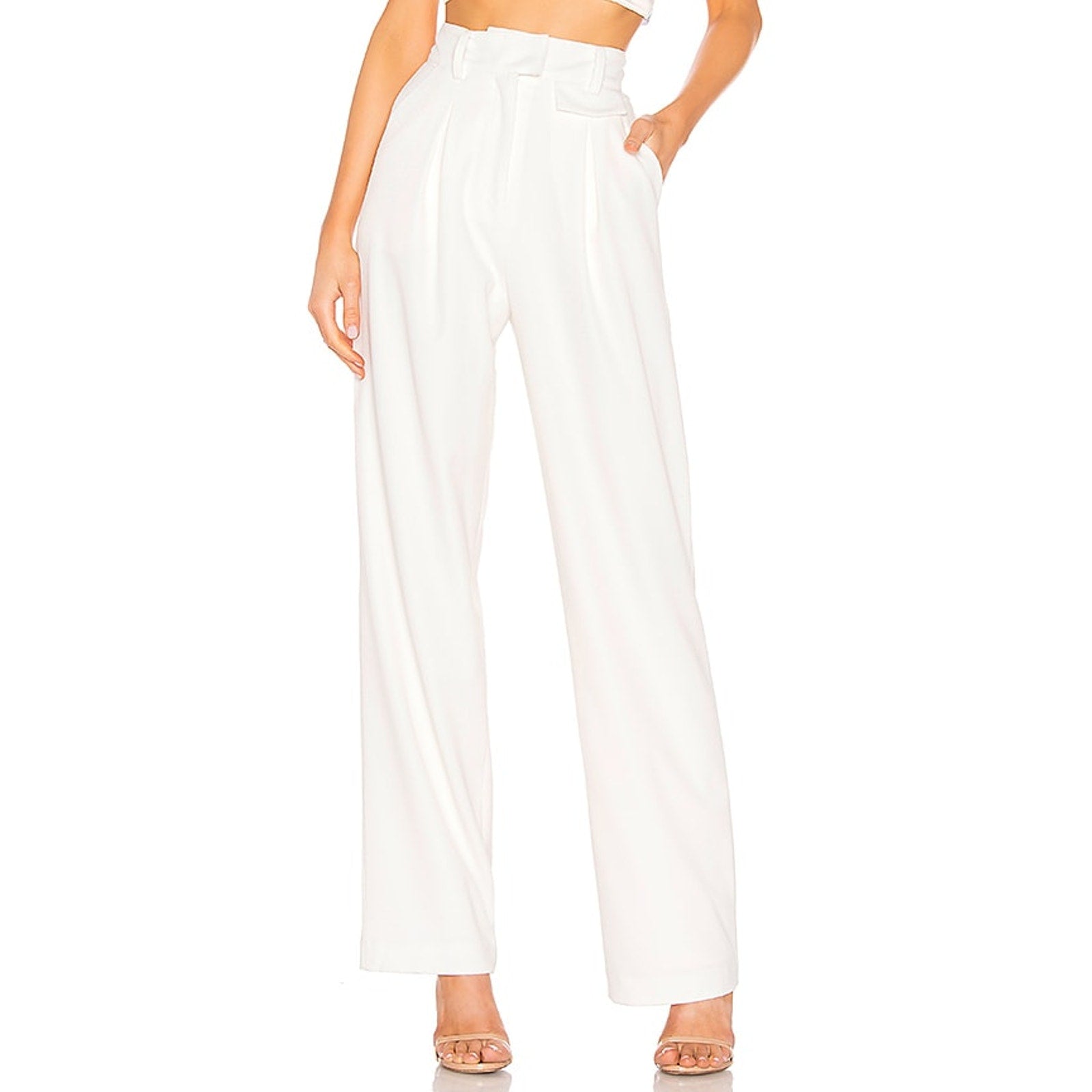 Lpa 'Carlotta' White Crepe Pant Size XS - NWT