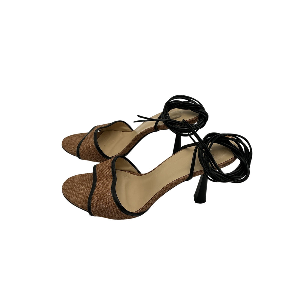 Lpa 'Amara' Beige Raffia And Leather Heel Size 7.5