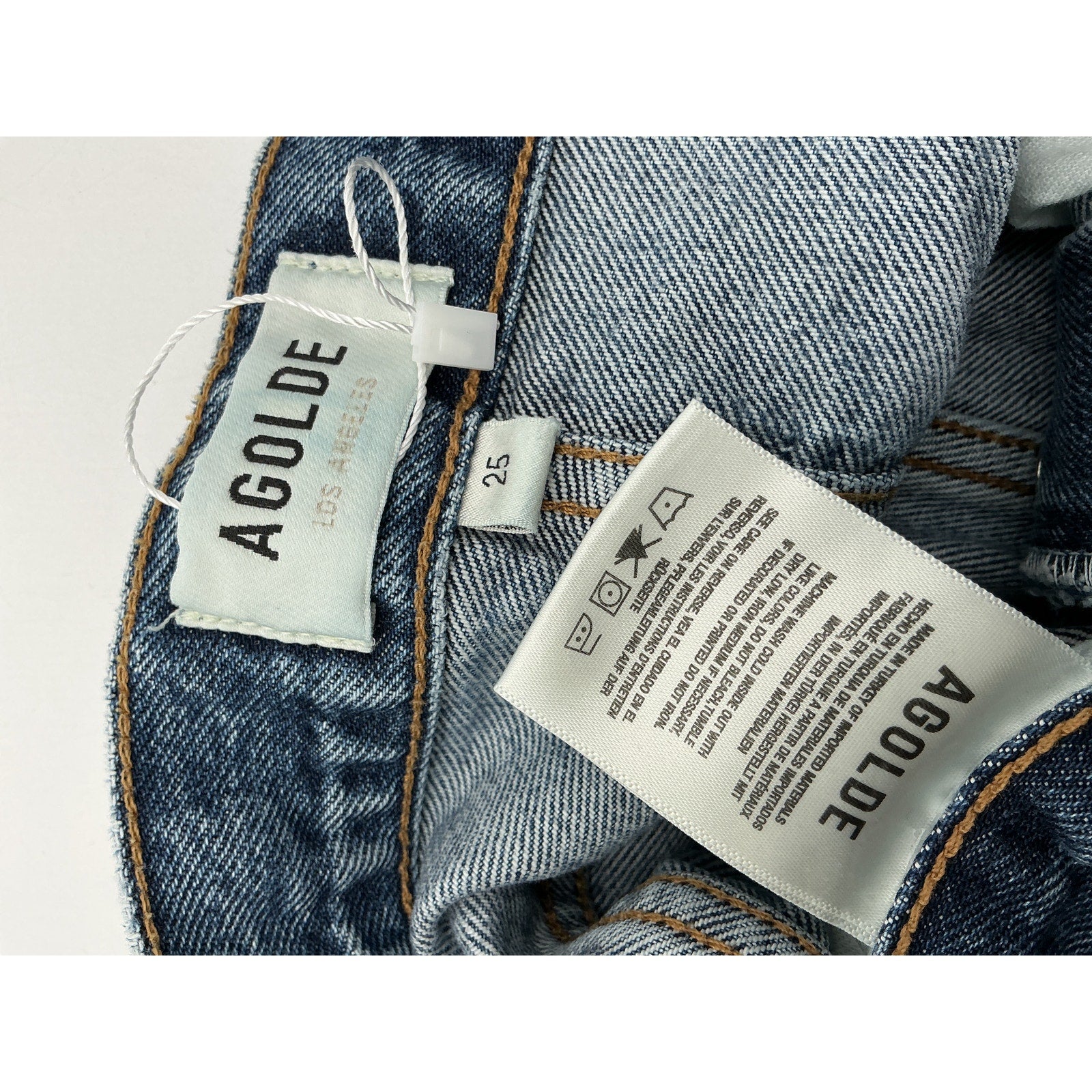 Agolde '90'S' Blue Cotton Crop Denim Jean Size 25