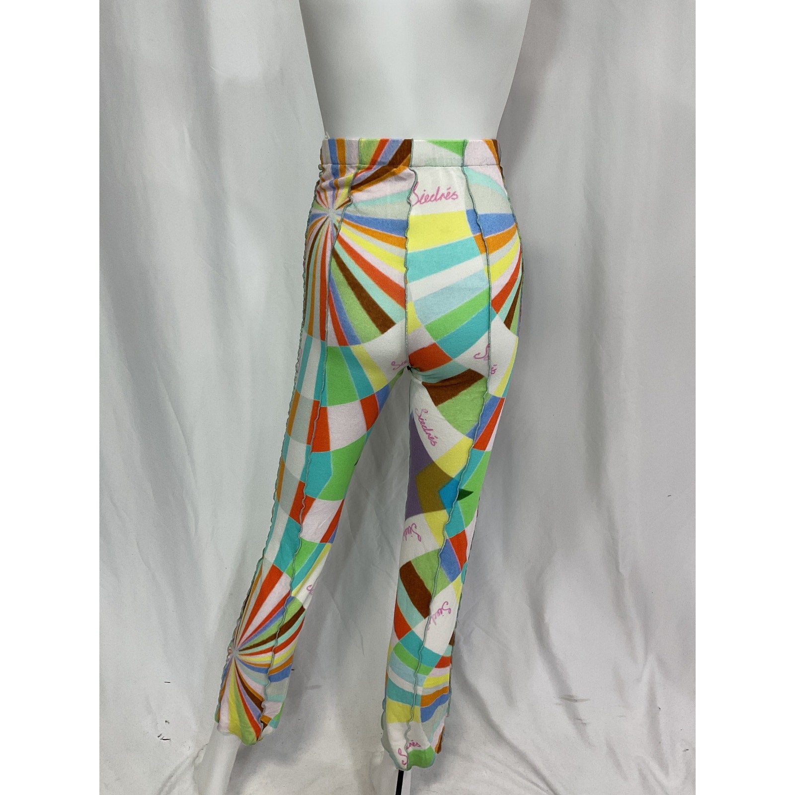 Siedr�s 'Kaleidescope' Blue Print Jersey Slim-Leg Pants Size XS