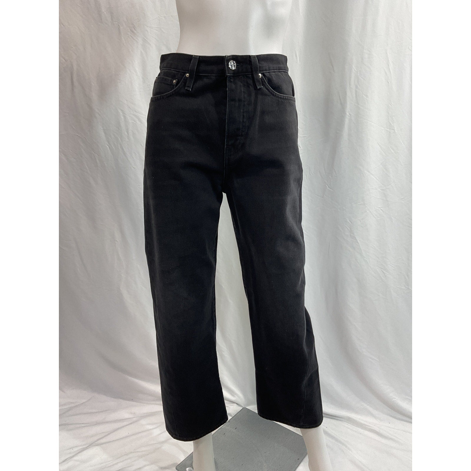 Toteme 'Twisted' Black Seam Full Length Denim Jeans Size 25