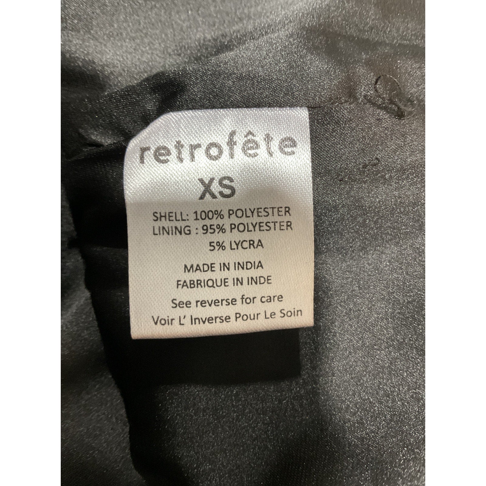 Retrof�te Black Polyester Mini Skirts Size XS