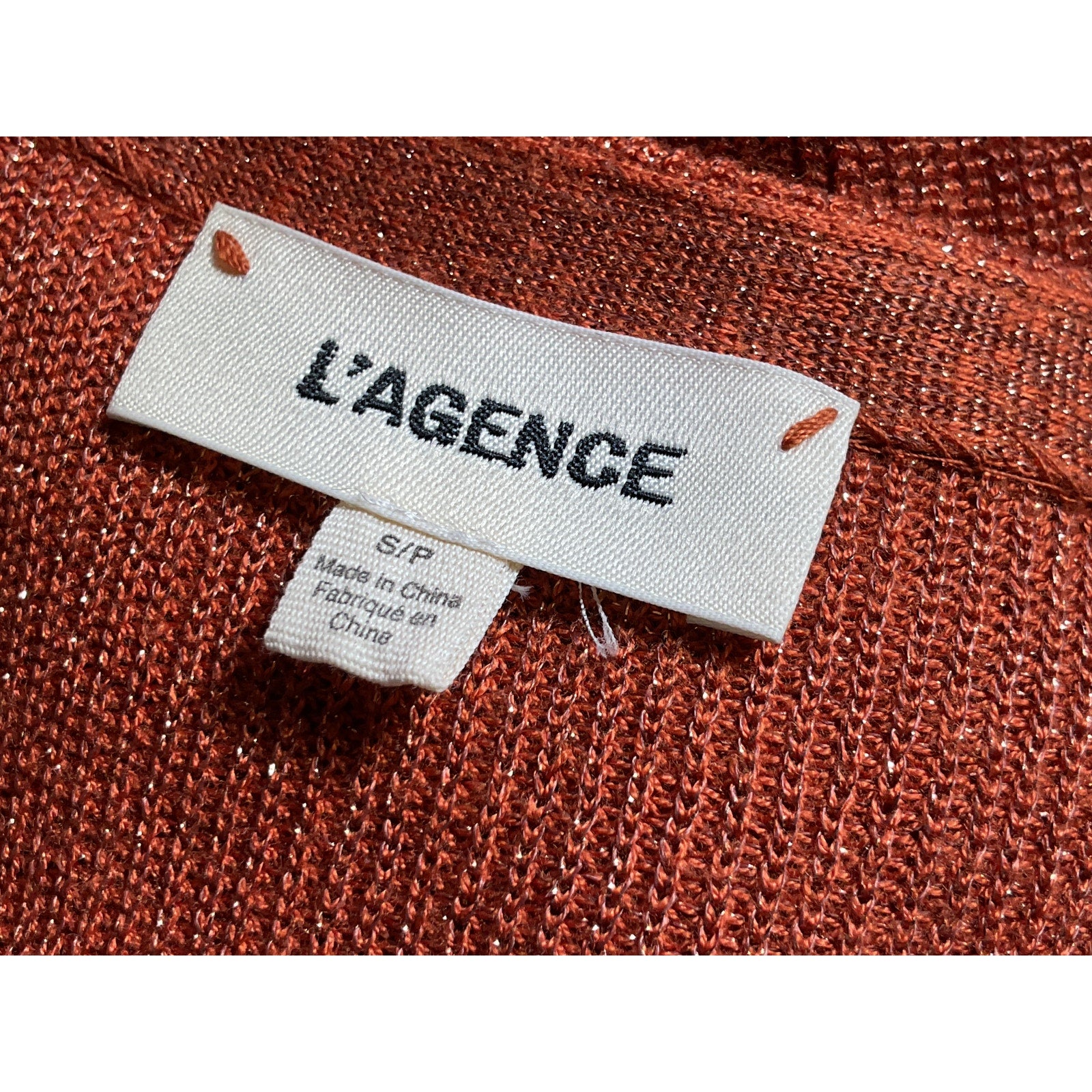 L'Agence 'Blair' Brown Crossover Pullover Size S