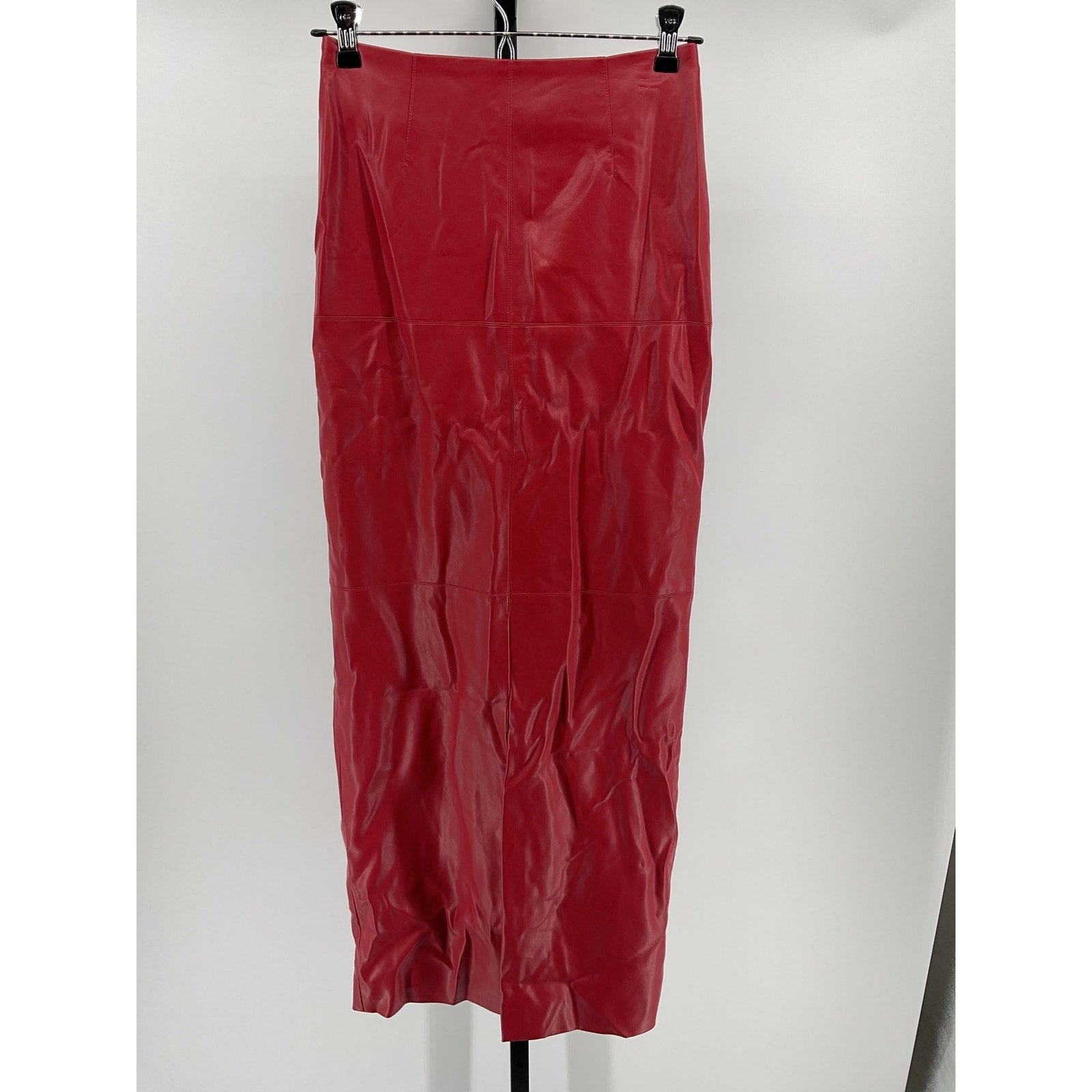 Nicholas 'Enid' Red Polyurethane Maxi Skirt Size 0