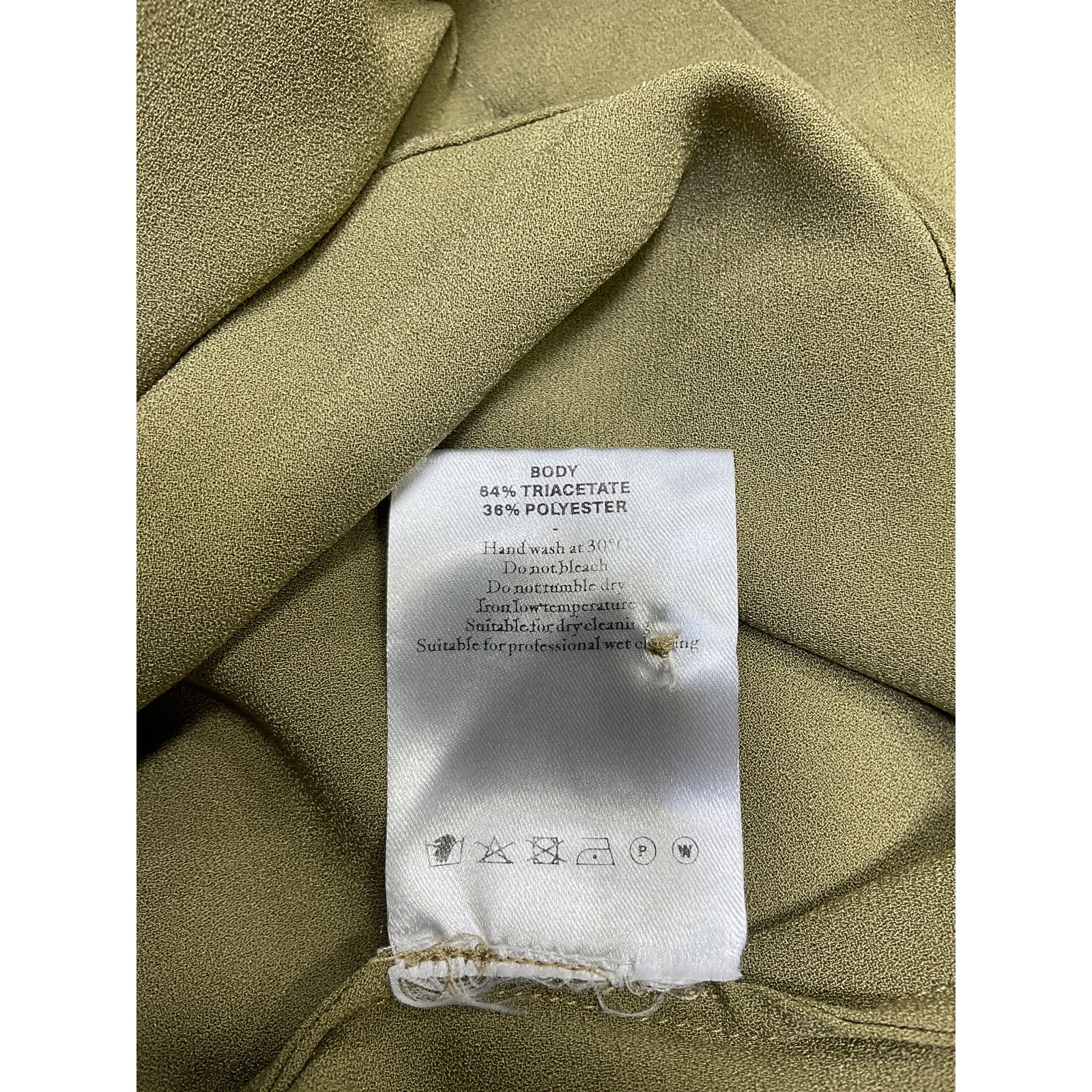 Aeron 'Amaro' Green Georgette Georgette Shirt Size 34