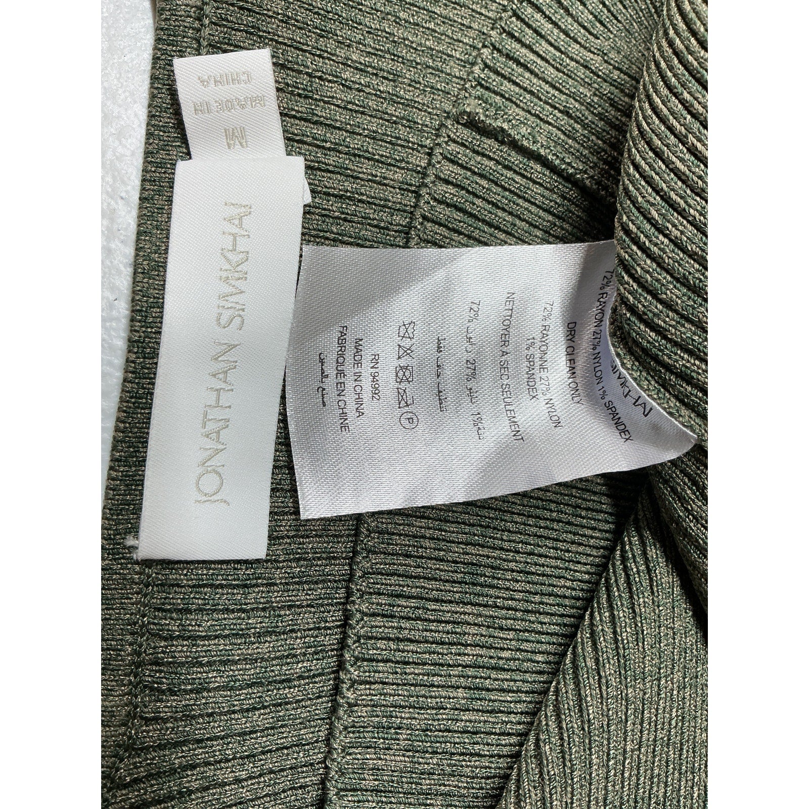 Simkhai 'Alexia' Green Rayon Marled Halter Tie Top Size M