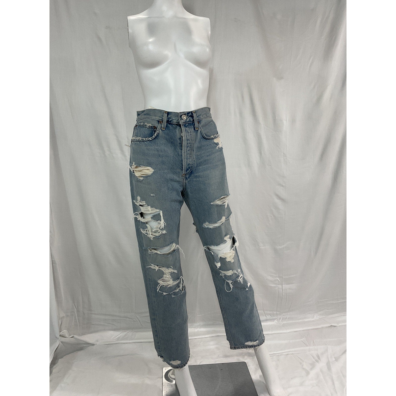 Agolde '90's' Blue Mid Rise Loose Denim Jean Size 25