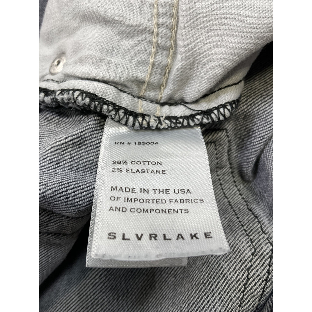 Slvrlake 'Beatnik' Black Cotton High Rise Slim Jean Size 26