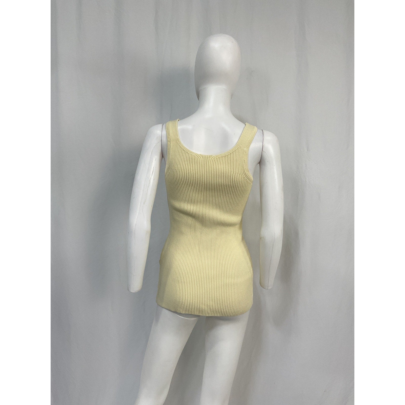 Toteme Ribbed-Knit Beige Tank Size M