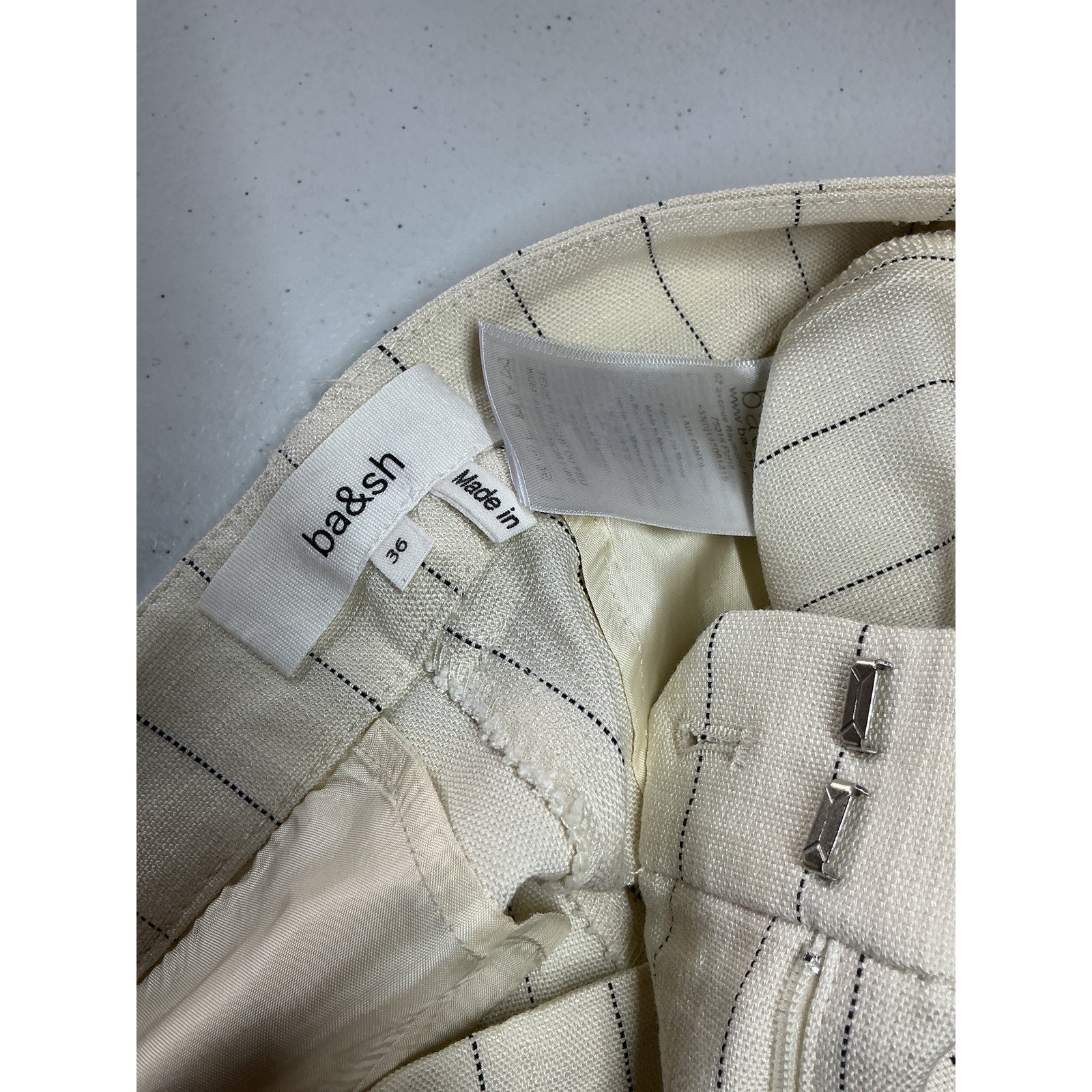 Ba&Sh 'Elouan' White Viscose Pant Size 4