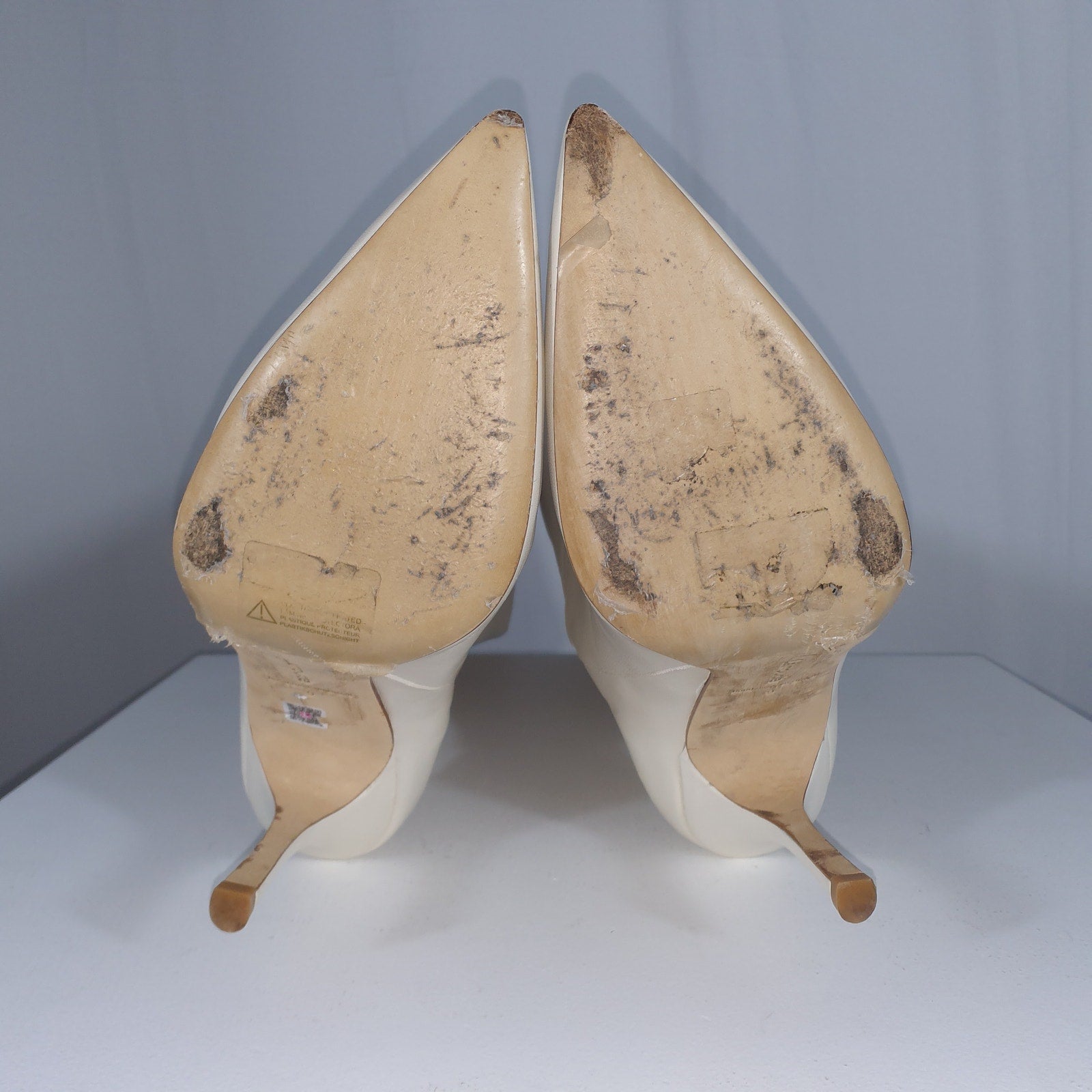 Larroude 'The Kate' Ivory Leather Boot Size 9