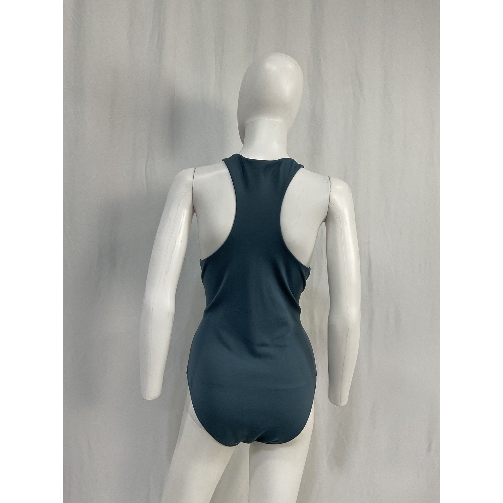 Tibi 'Nitro' Blue Polyamide Jersey Cycling Bodysuit Size L