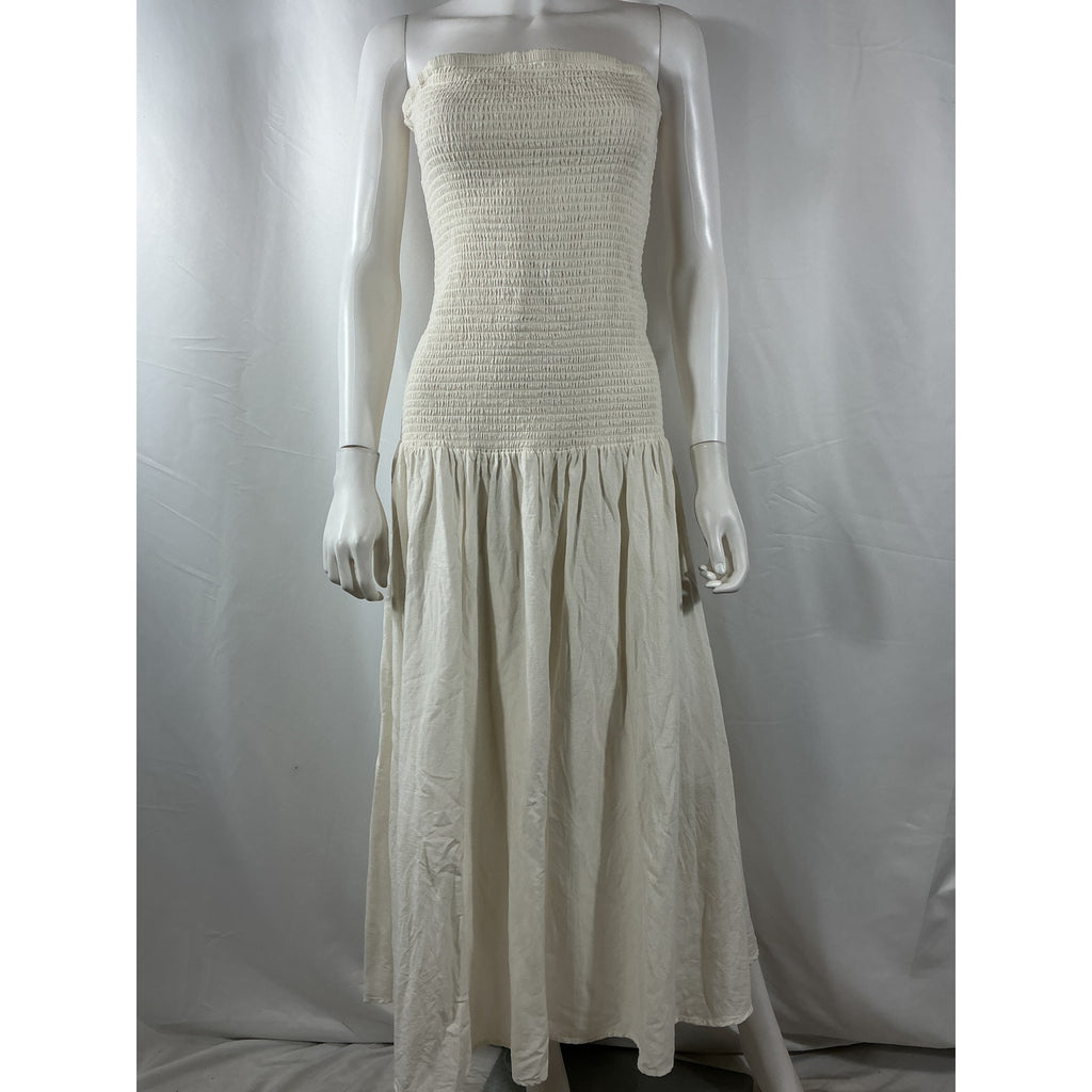 L*Space 'Lila' Cream Viscose Midi Dress Size XL
