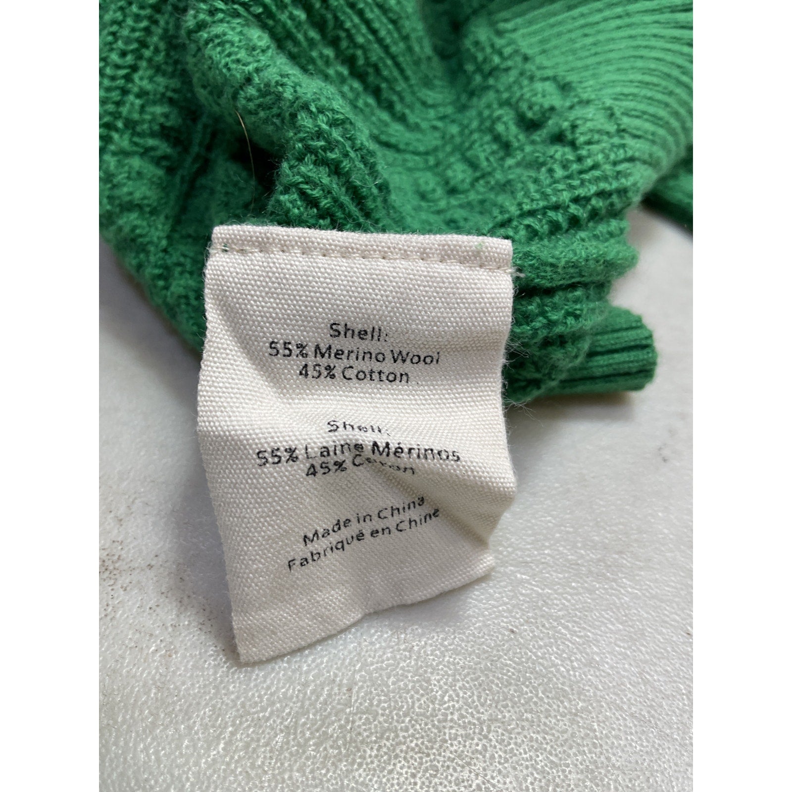 L'Agence 'Aceline' Green Pullover Round Neck Long Sleeve Sweater Size S