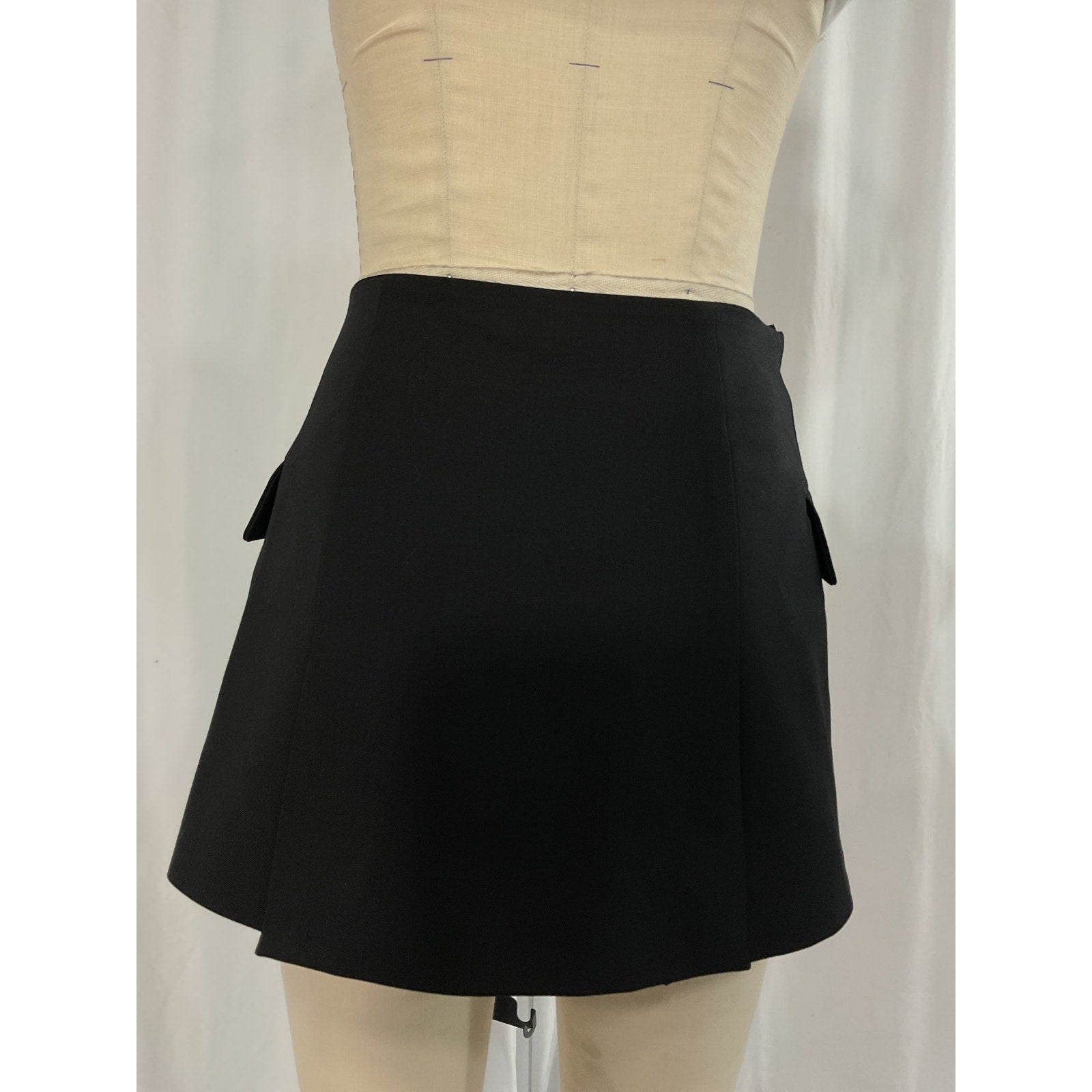 Maje 'Asymmetric' Black Wrap Skirt Size 4