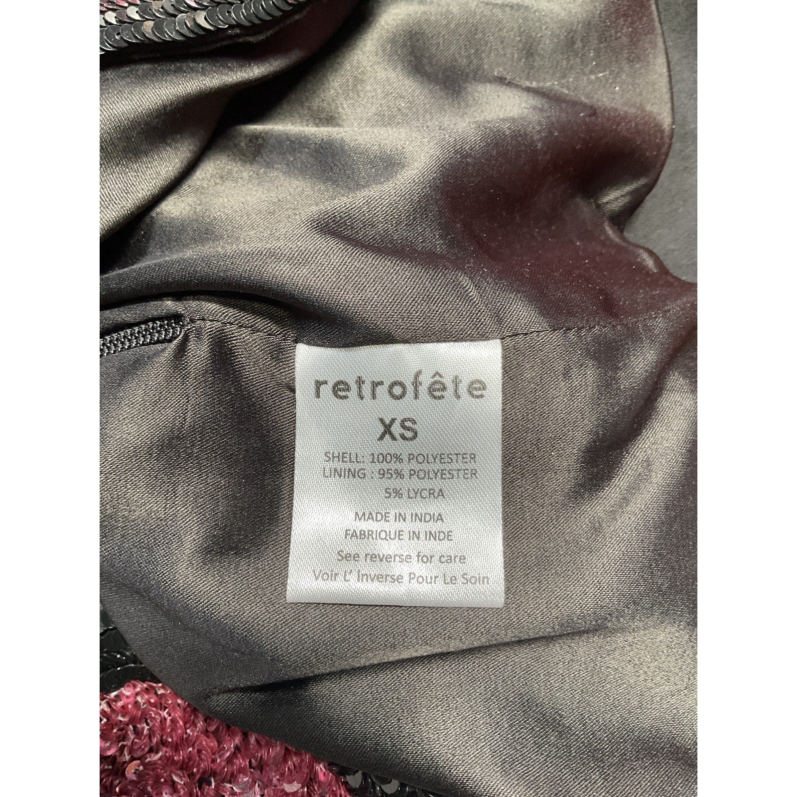 Retrofete 'Arabelle' Pink Poly Dress Size XS