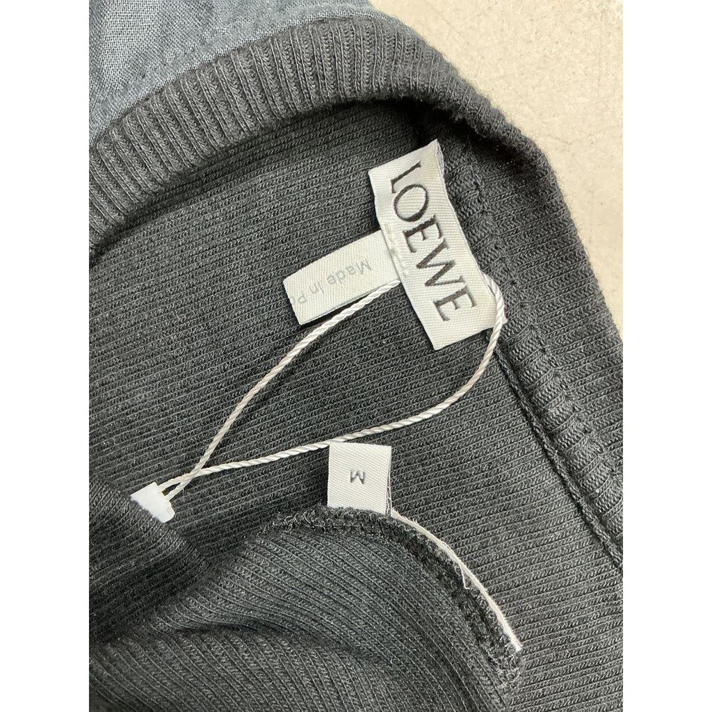 Loewe Cropped Anagram Black Cotton Tank Top Size M