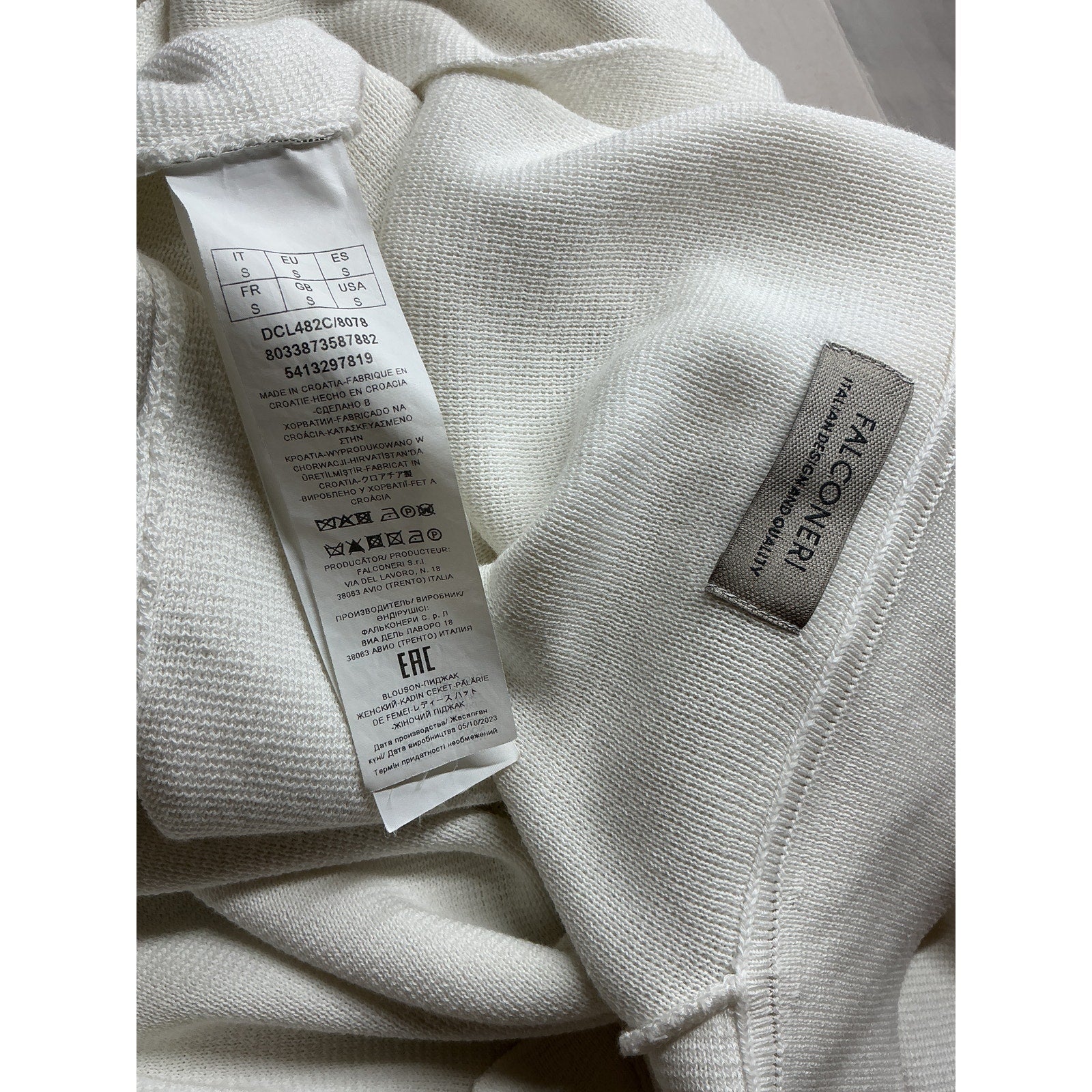 Falconeri Ivory Jacket With Lapels Size S