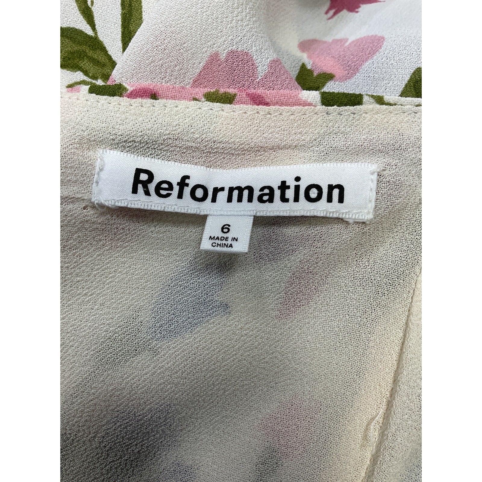 Reformation 'Arta' Blue Viscose Dress Size 6