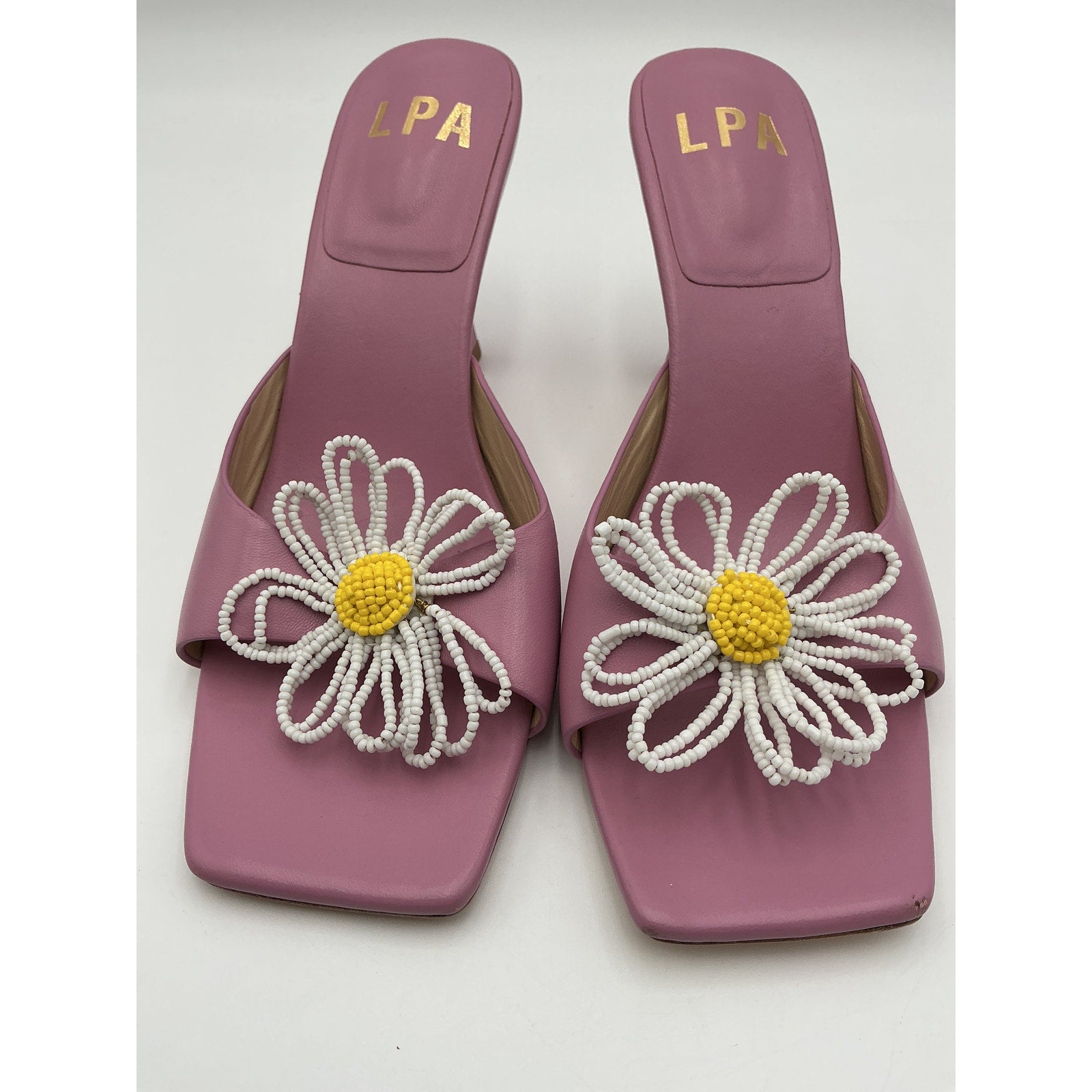 Lpa 'Camila' Purple Leather Heel Size 9