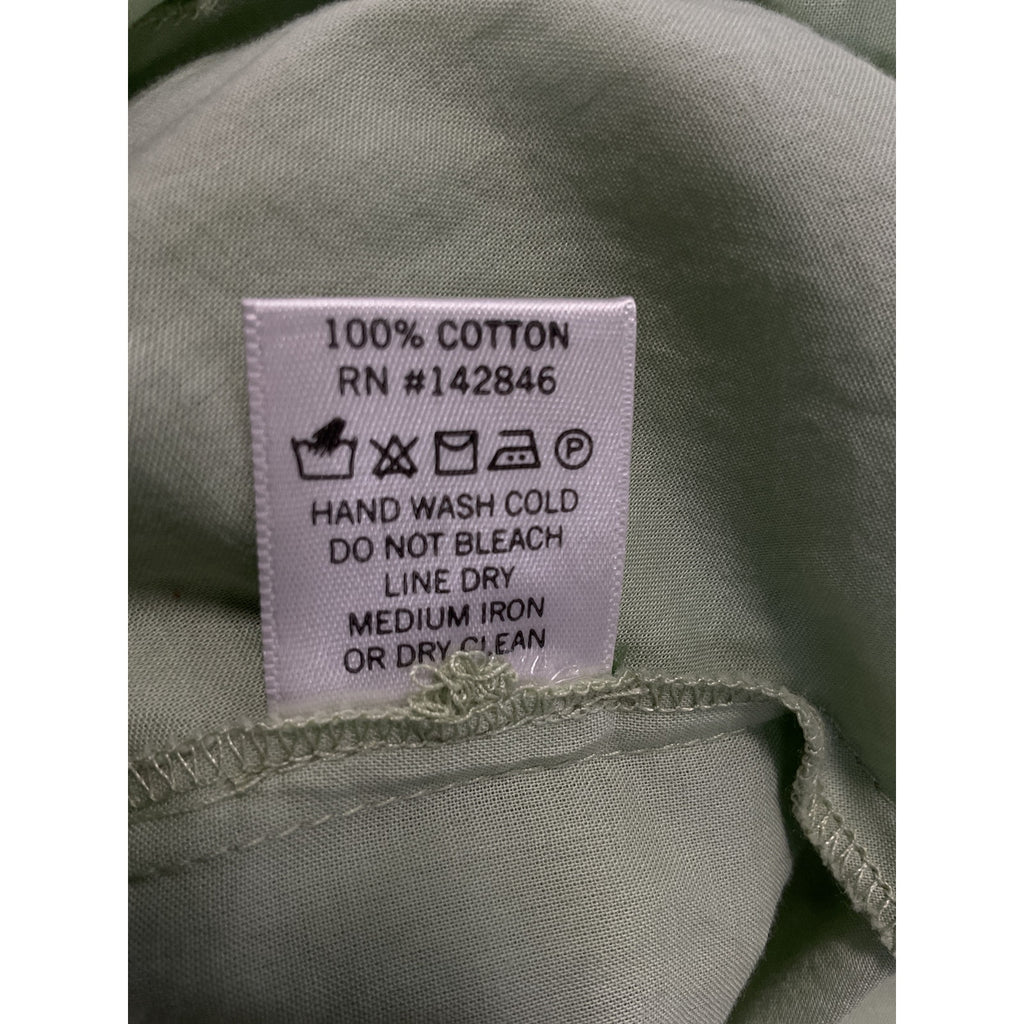 Rhode 'Emanne' Green Gathered Cotton-Gauze Mini Dress Size S