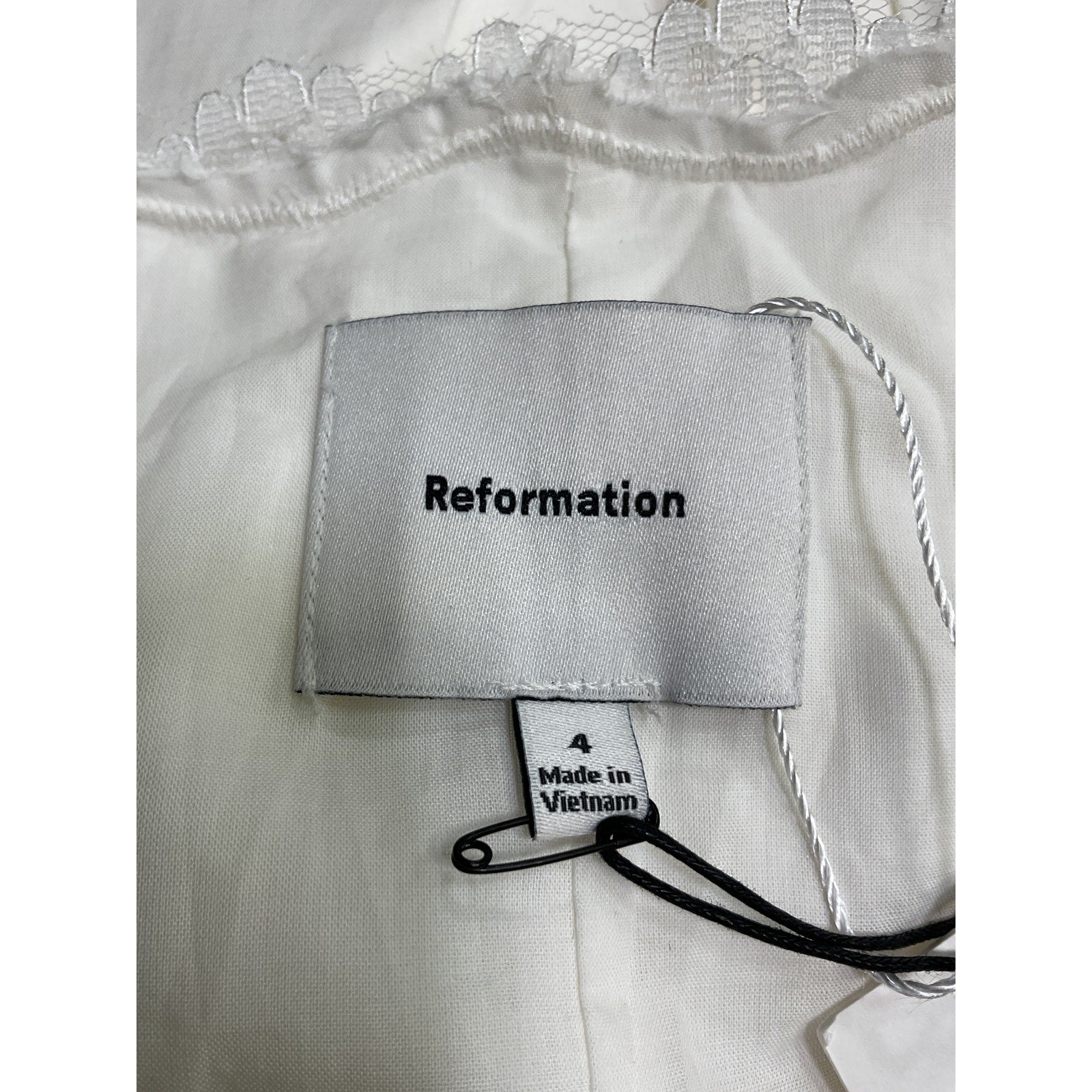 Reformation 'Alida' Cream Dress Size 4