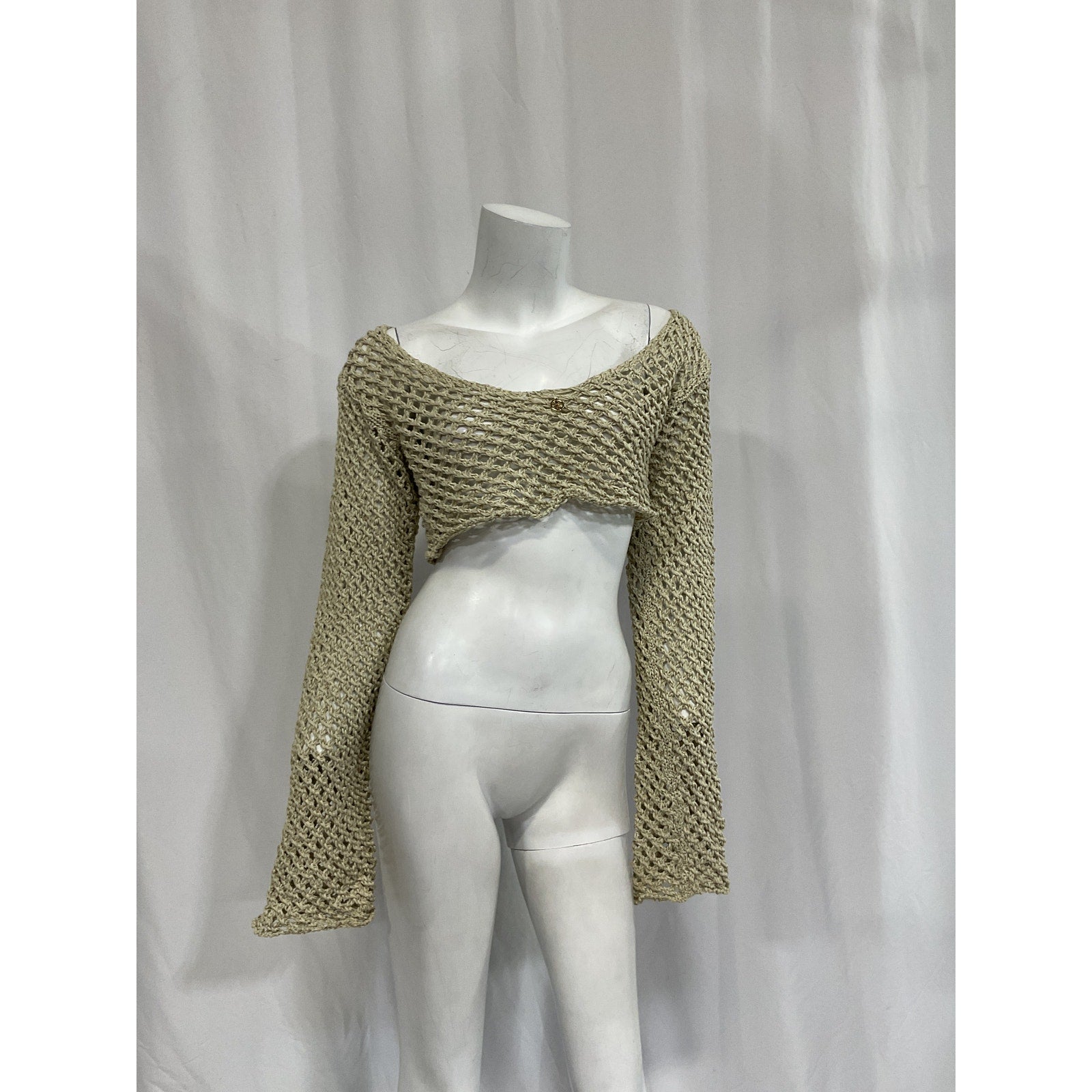 Bananhot 'Magen' White Knit Shirt Size XS