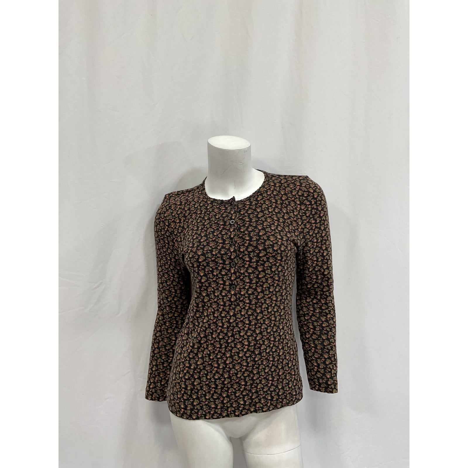 D�en 'Paola' Black Cotton Tee Size M