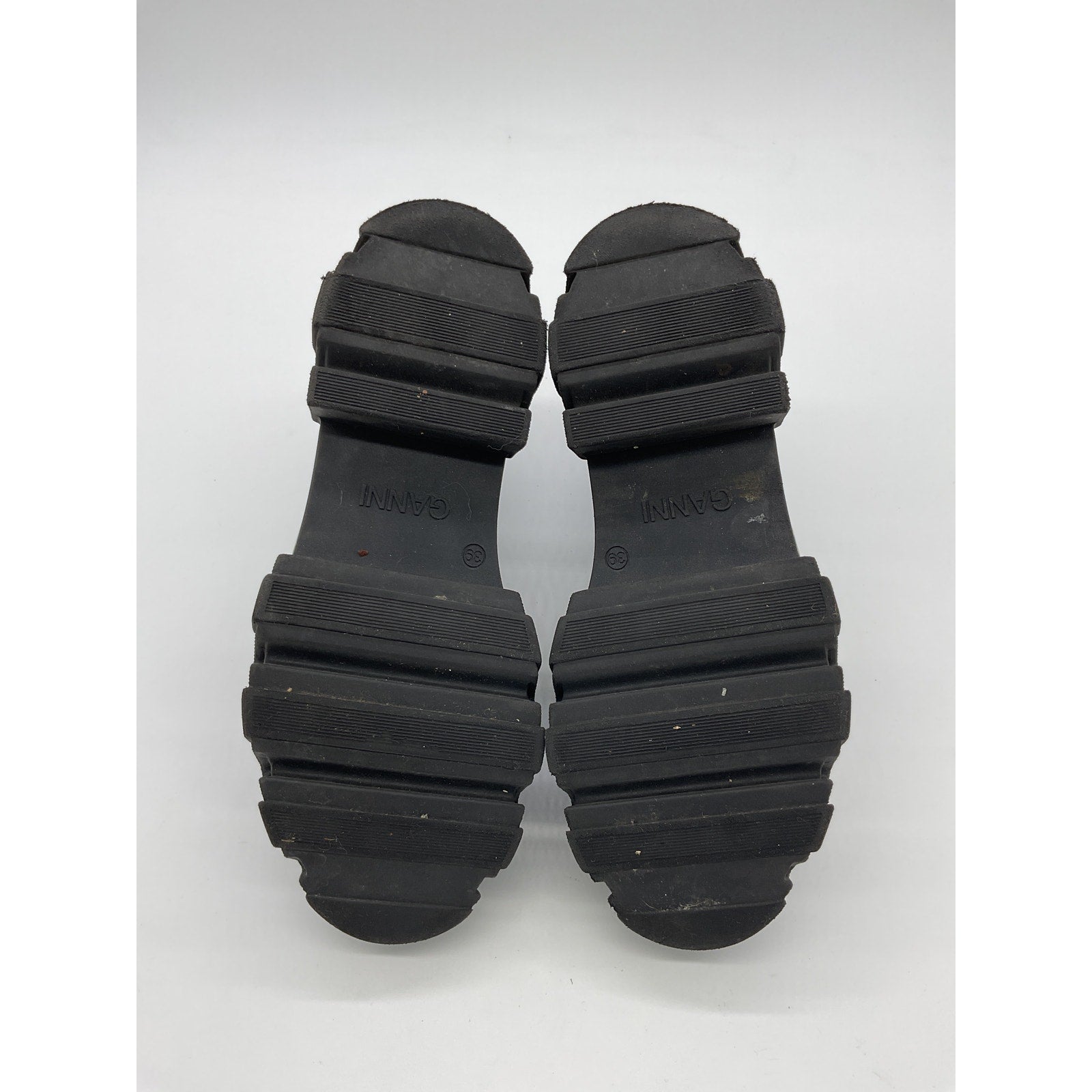 Ganni 'Cleated' Black Chelsea Booties Size 9
