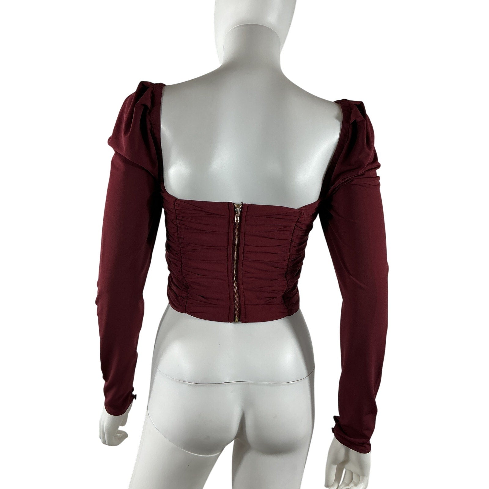 Self-Portrait 'Gathered' Red Jersey Crop Top Size 2