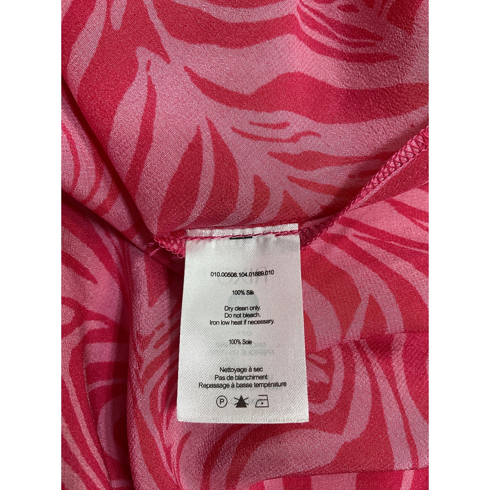 Rixo Opal Printed Pink Silk-Crepe Midi Dress Size S