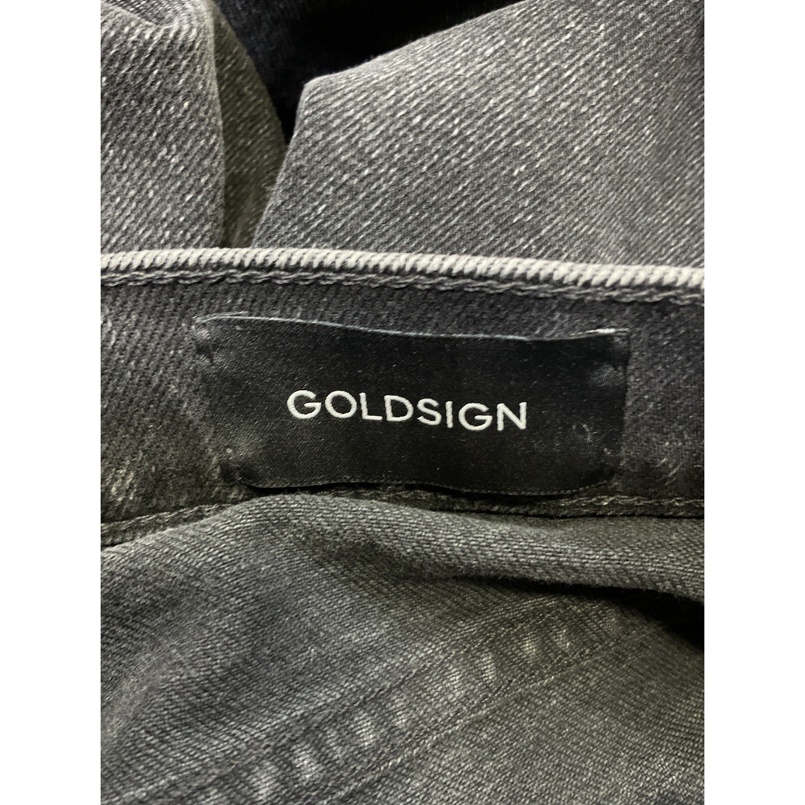Goldsign 'Lawler' Black Cotton High-Rise Slim-Leg Jeans Size 26