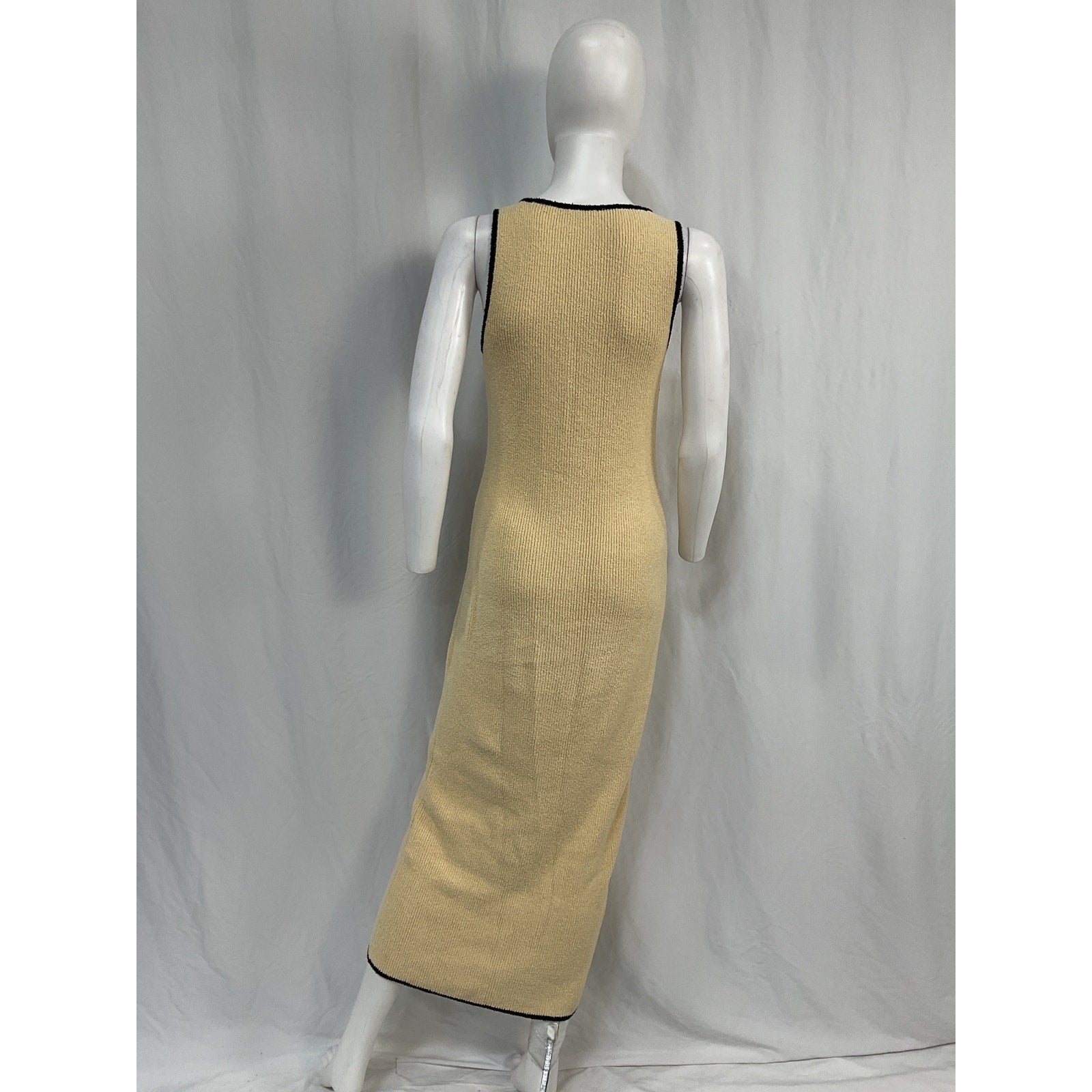 L'Academie 'By Marianna' Beige Cotton Havilah Midi Dress Size M