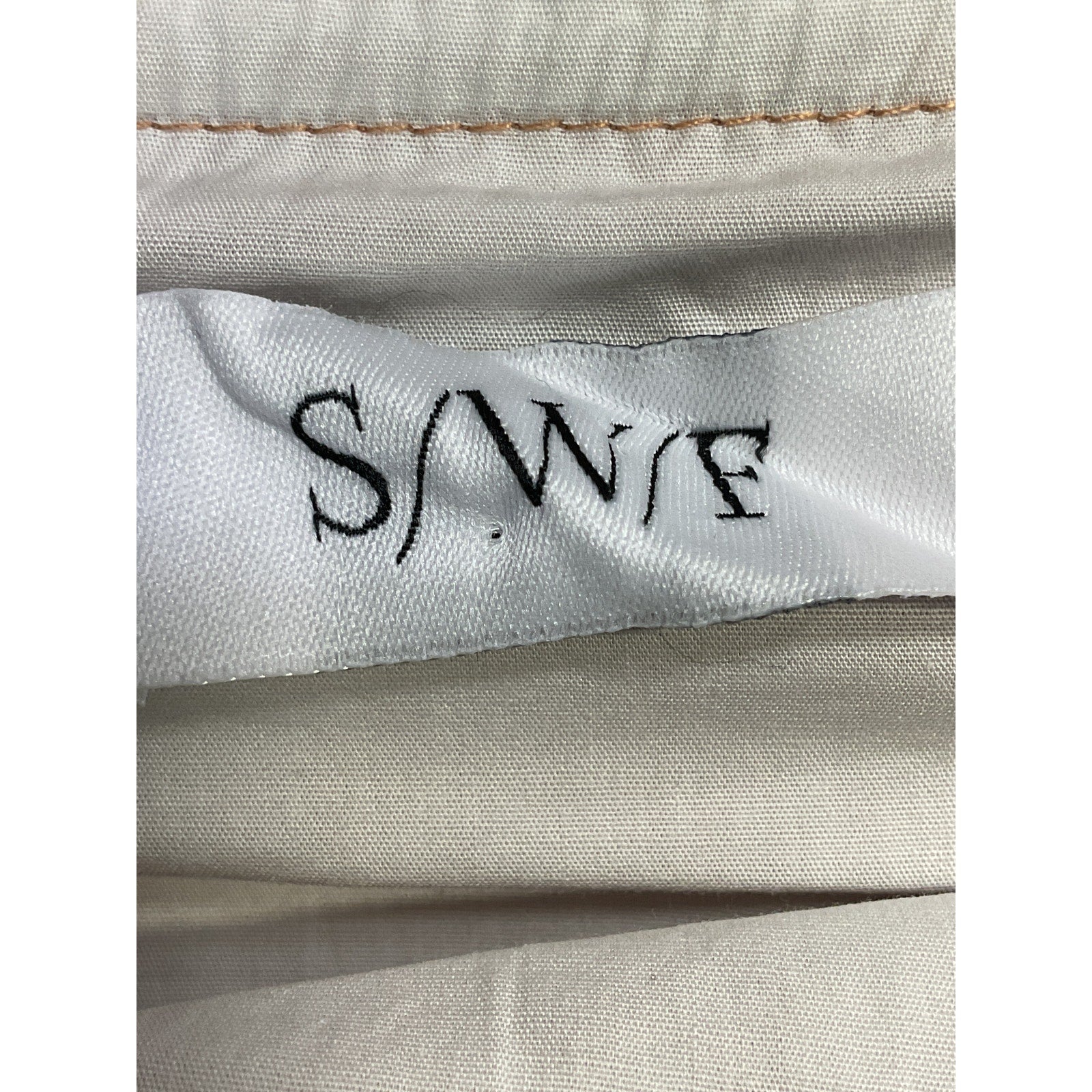 Swf 'Bandeau' Brown Cotton Poplin Crop Top Size M