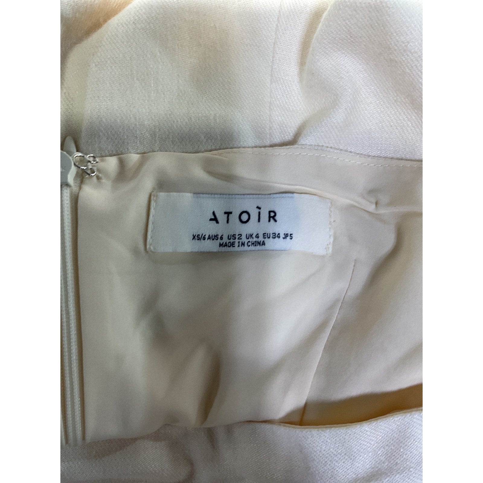 Atoir 'The Selina' White Criscross Halterneck Linen Dress Size XS