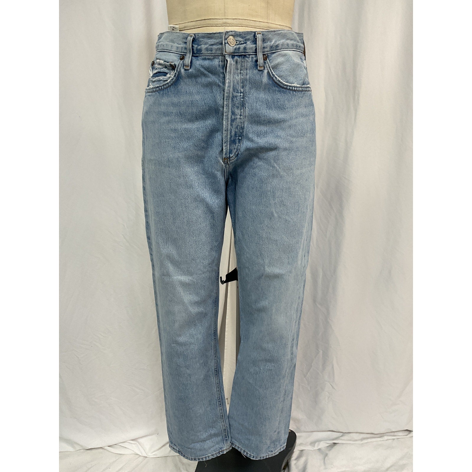 Agolde '90'S' Blue Cotton Mid Rise Loose Fit Denim Jean Size 26
