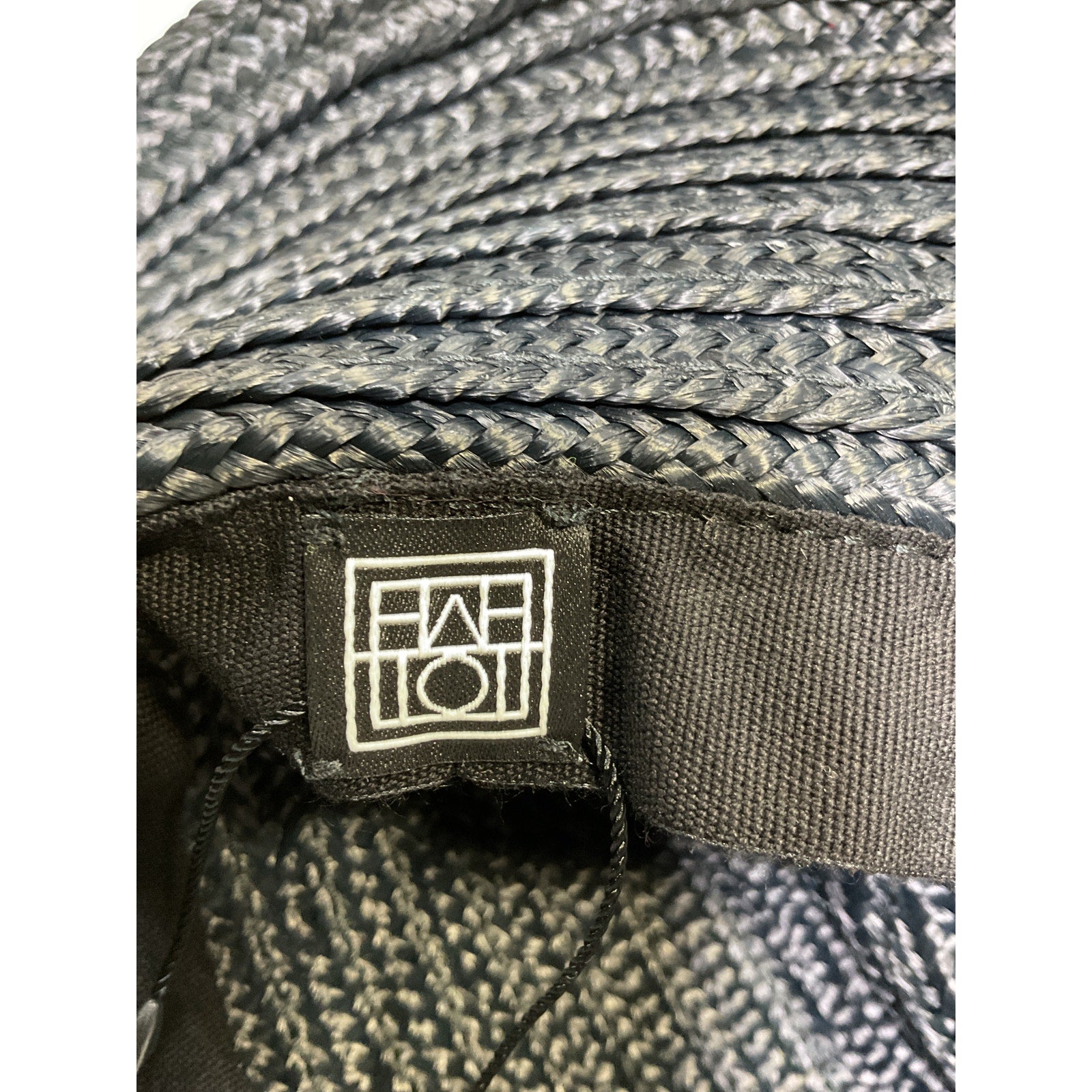 Toteme 'Raffia' Black Panama Hat Size XS