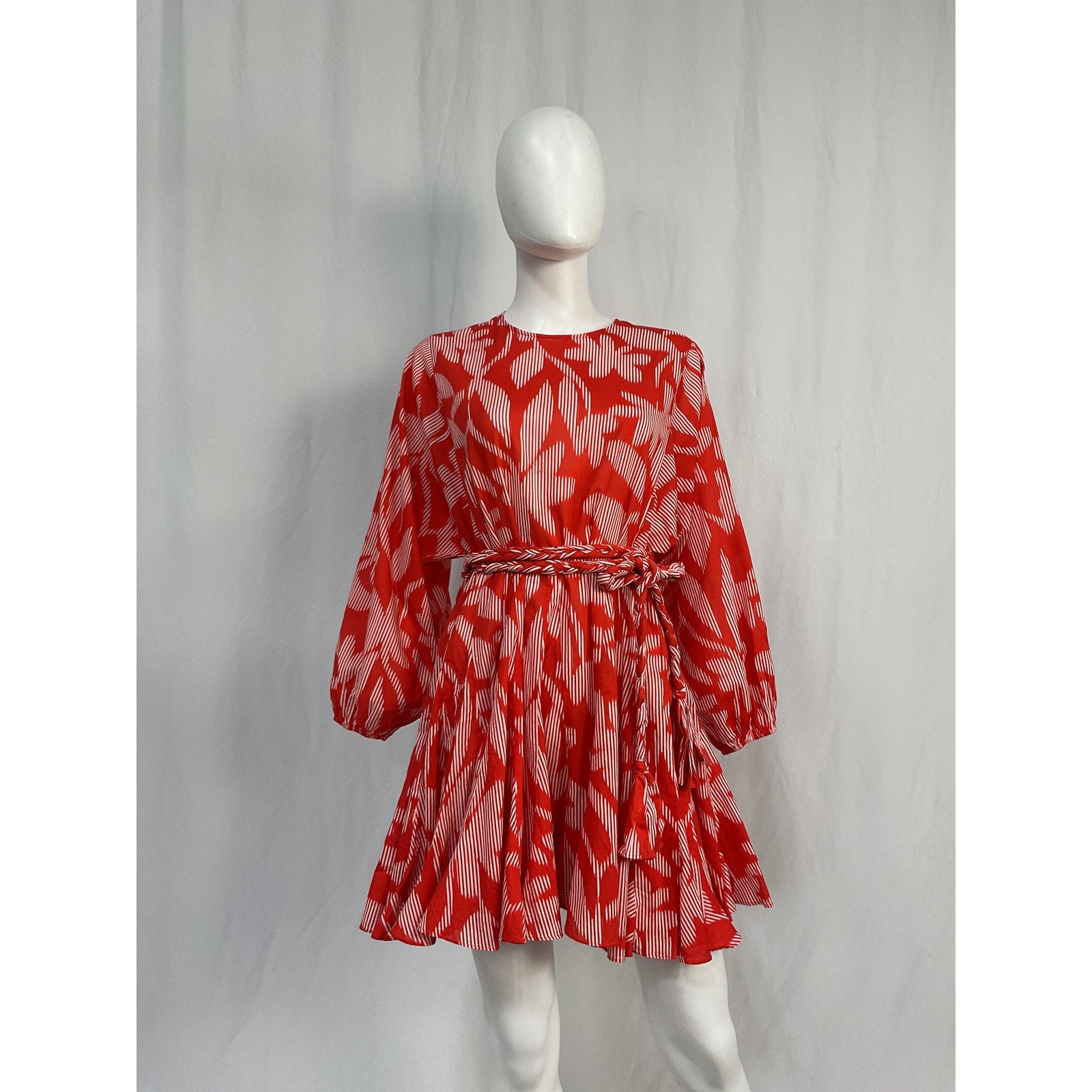 Rhode 'Ella' Red Cotton Dress Size S