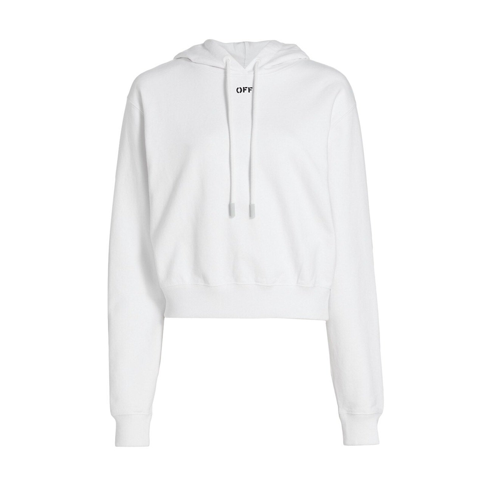 Off-White Off Stamp White Cotton Pullover Hoodie Size S