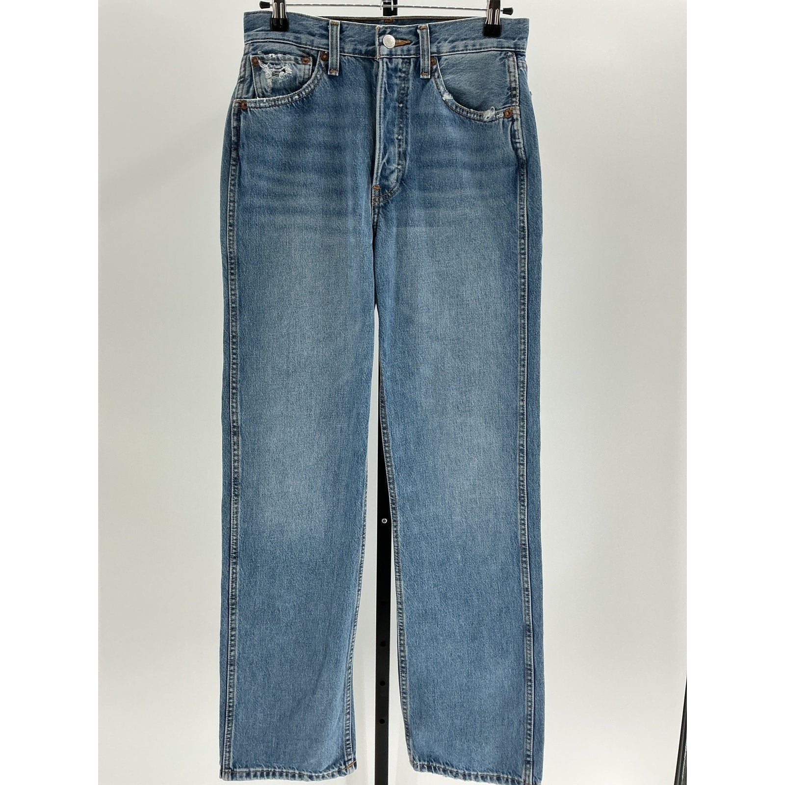 Re/Done '90S' Blue High-Rise Loose Denim Jean Size 26
