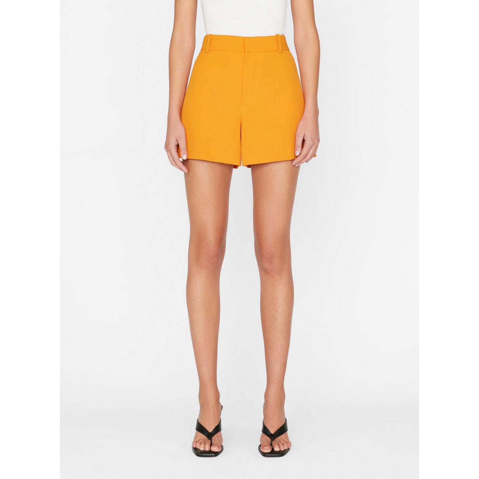 Frame 'High Rise' Yellow Crepe Trouser Short Size 2