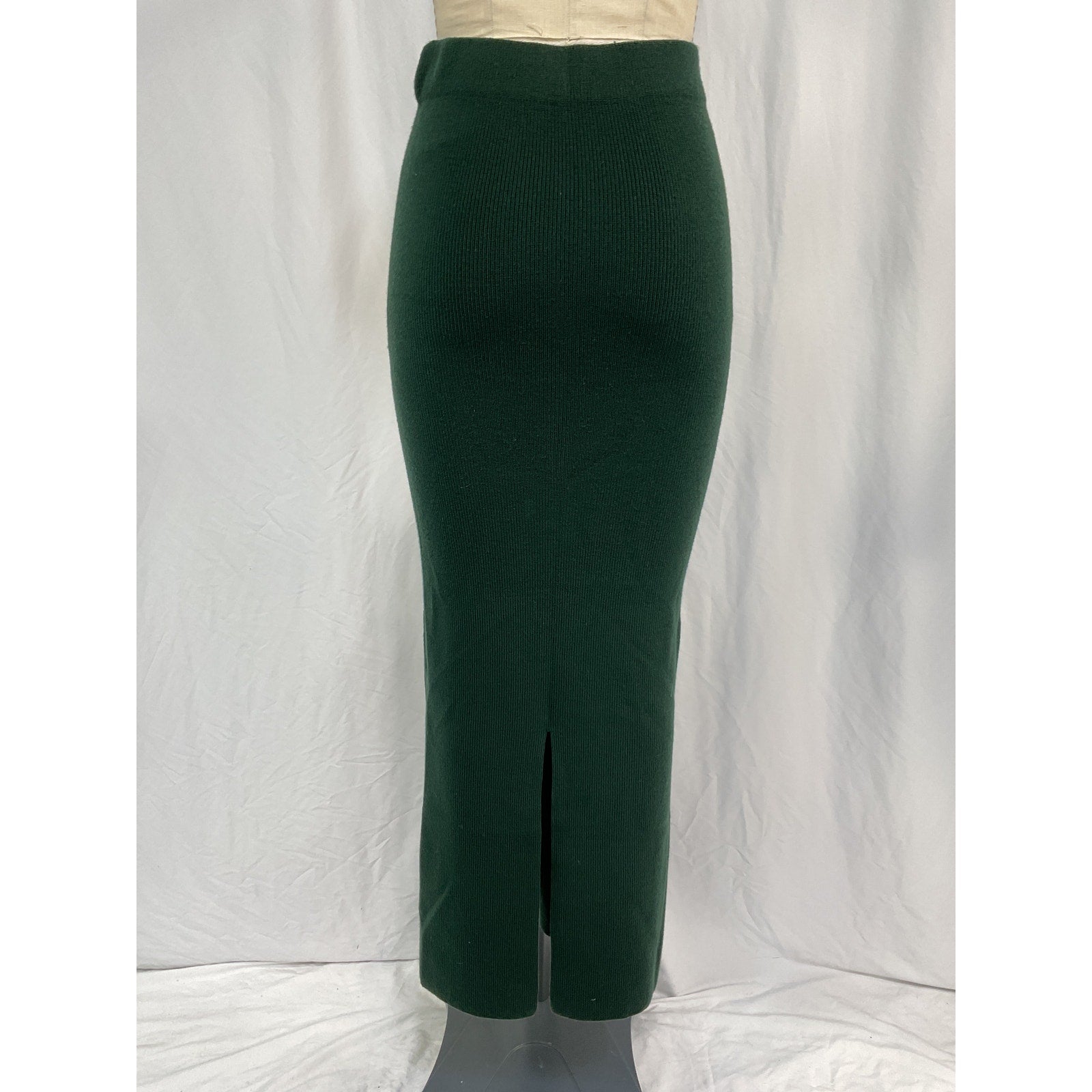 Lapointe Green Merino Wool Slim Maxi Skirt Size M