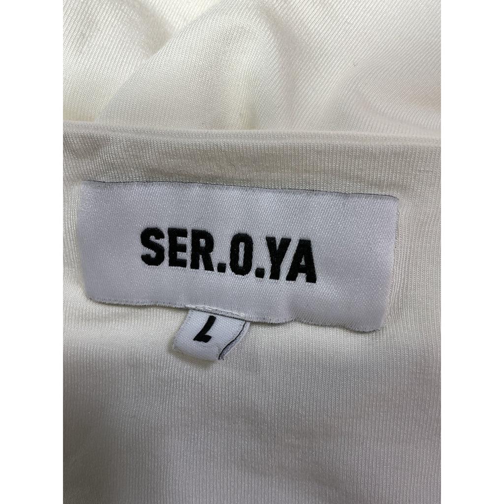 Ser.O.Ya 'Artemis' White Cut Out Off Shoulder Top Size L
