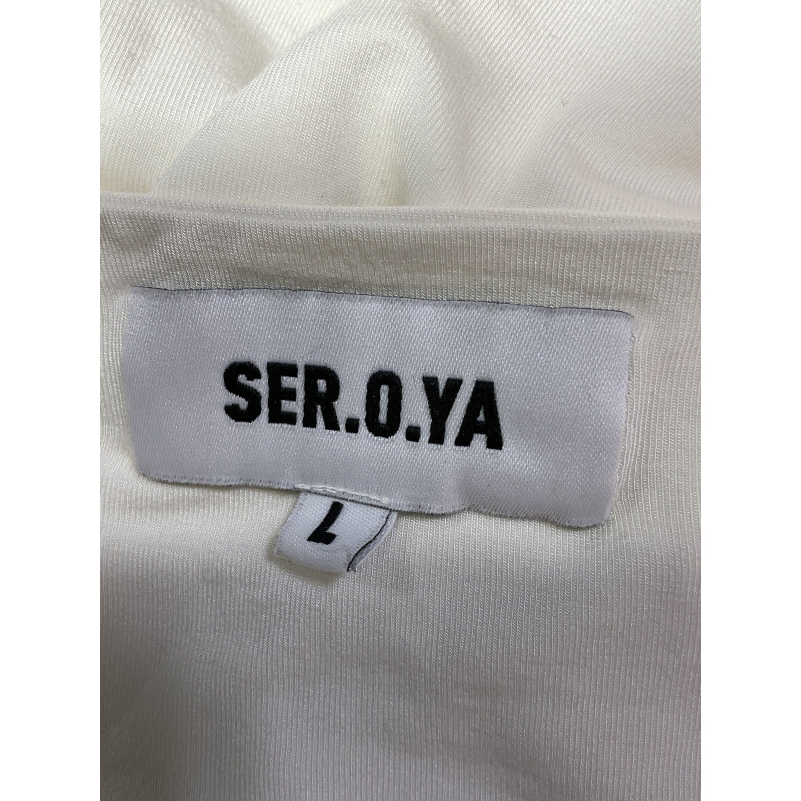 Ser.O.Ya 'Artemis' White Cut Out Off Shoulder Top Size L