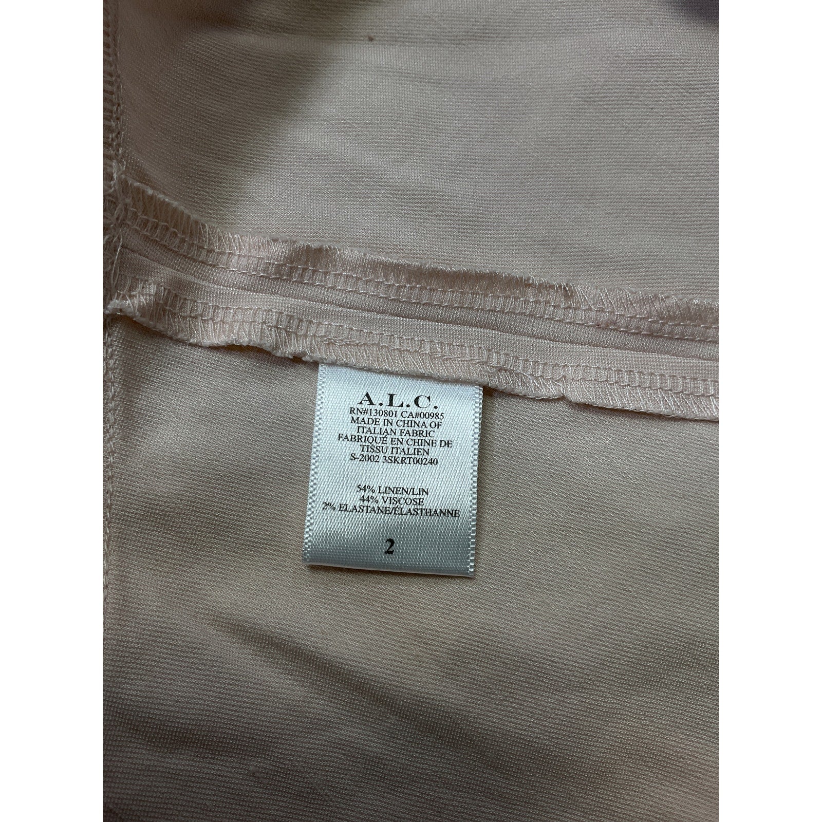 A.L.C. 'Amalie' Pink Linen Denim Wrap Skirt Size 2 - NWT