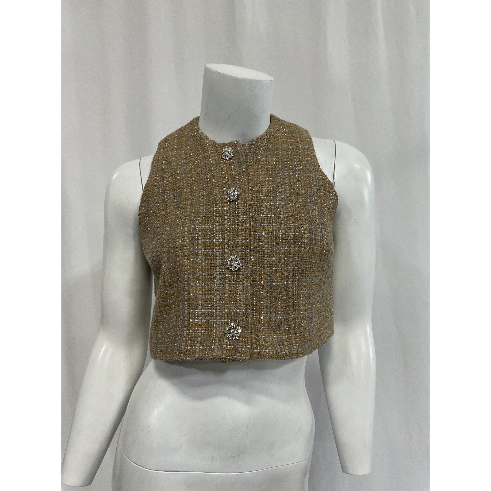 Sandro 'Javier' Tan Sleeveless Top Size 0