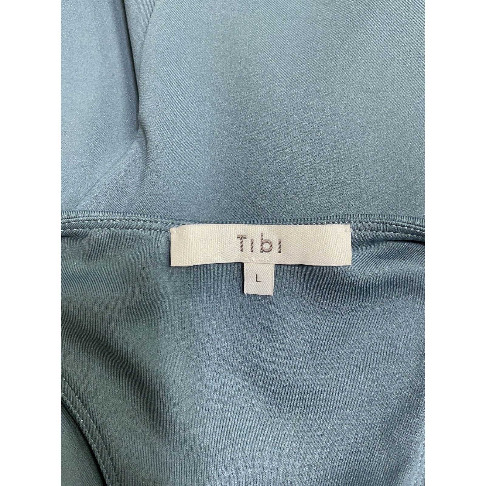 Tibi 'Nitro' Blue Polyamide Jersey Cycling Bodysuit Size L