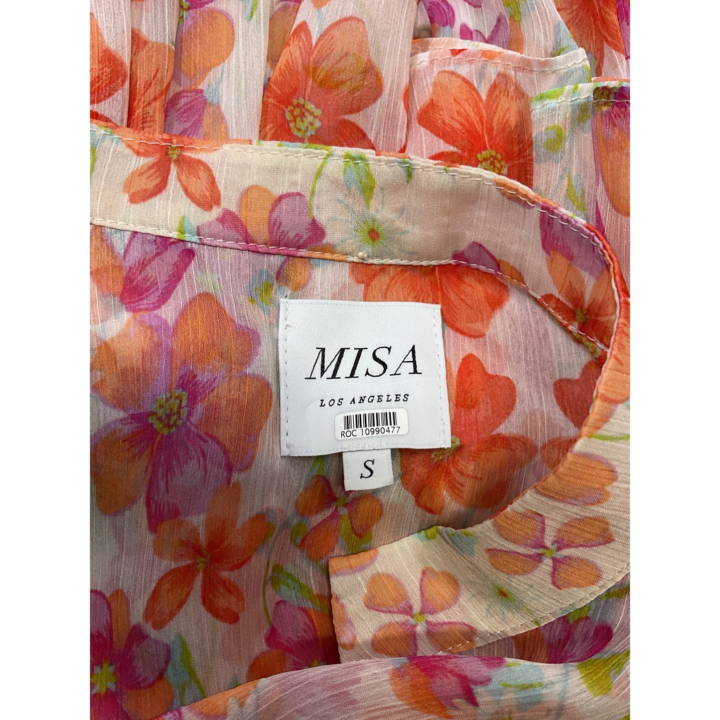 Misa Los Angeles 'Eloisa' Orange Polyester Dress Size S